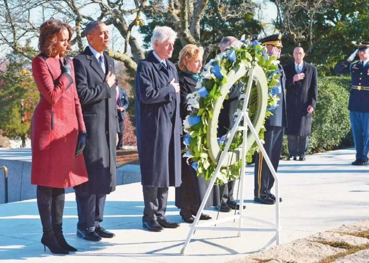 歐巴馬紀念甘迺迪 柯林頓伉儷出席