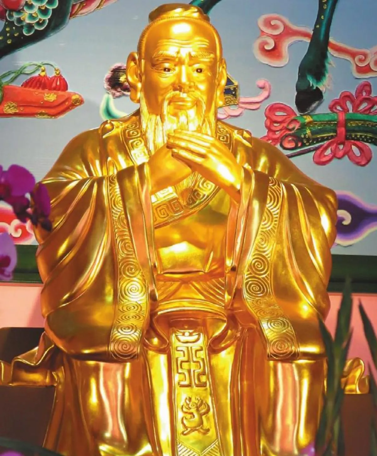 全台首座 孔子銅鎏金聖像 安座南投