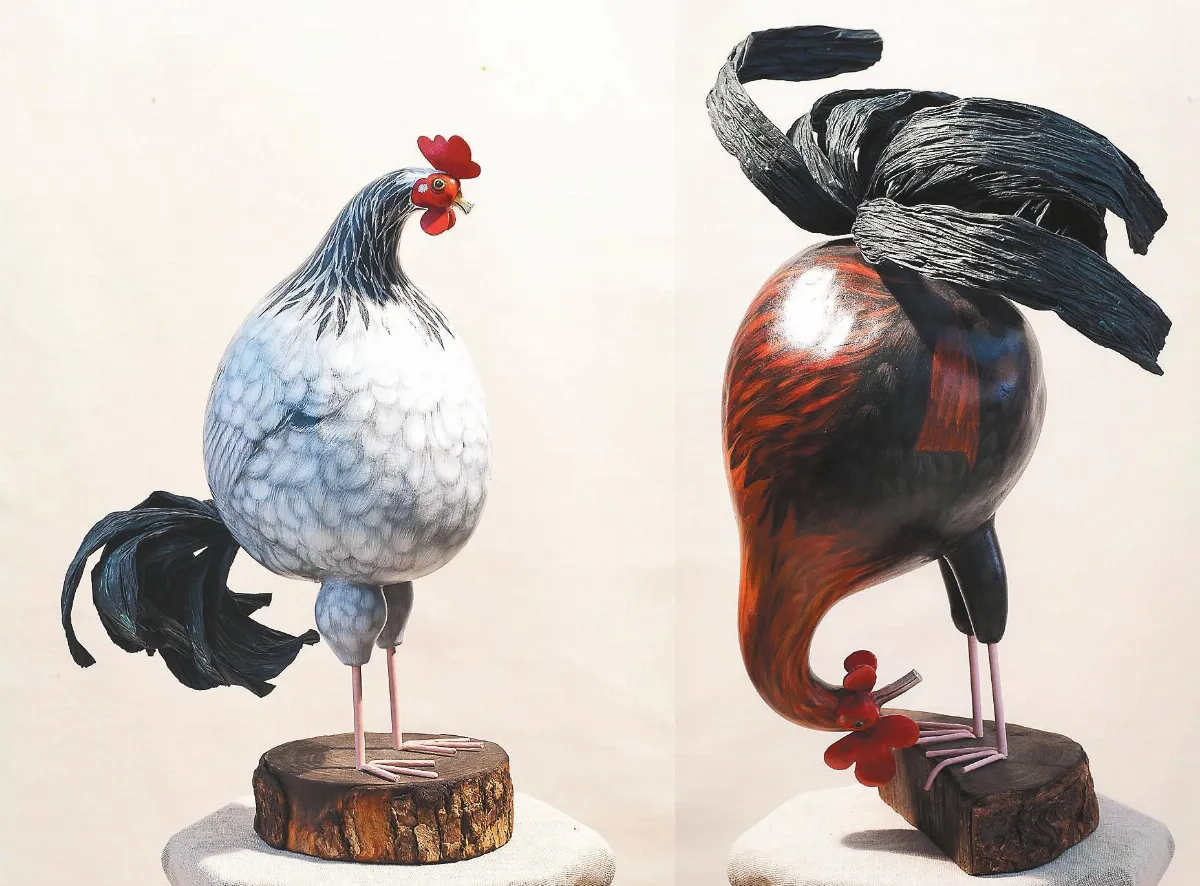 【漫舞花園‧郭香芬創意葫蘆個展】 聞雞起舞