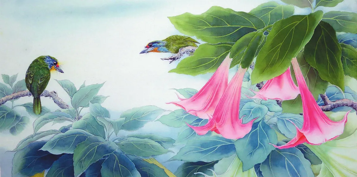【花開富貴迎新春—劉正發工筆花鳥畫展】 晨曦
