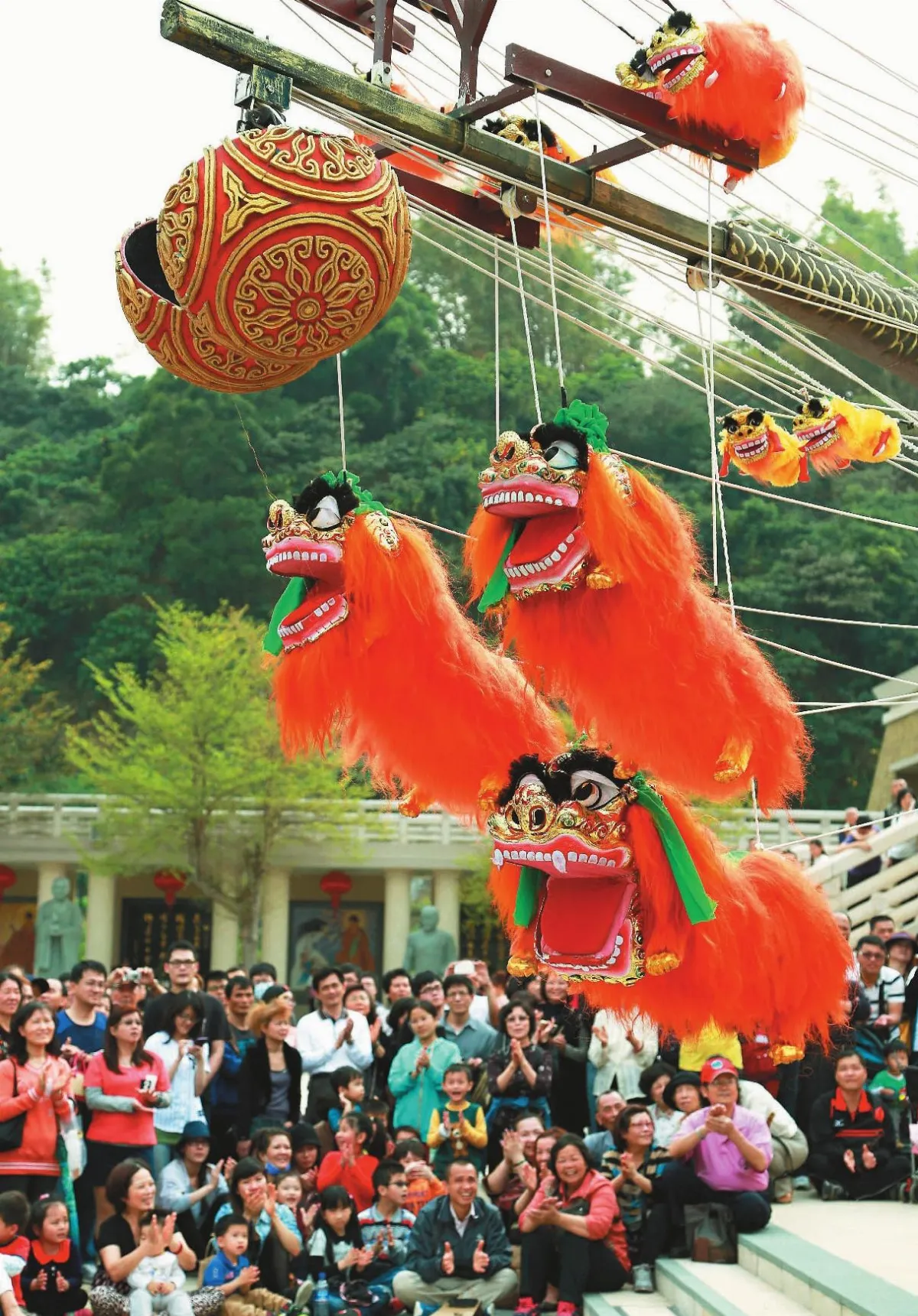 婺劇拉線獅子佛館露天演出