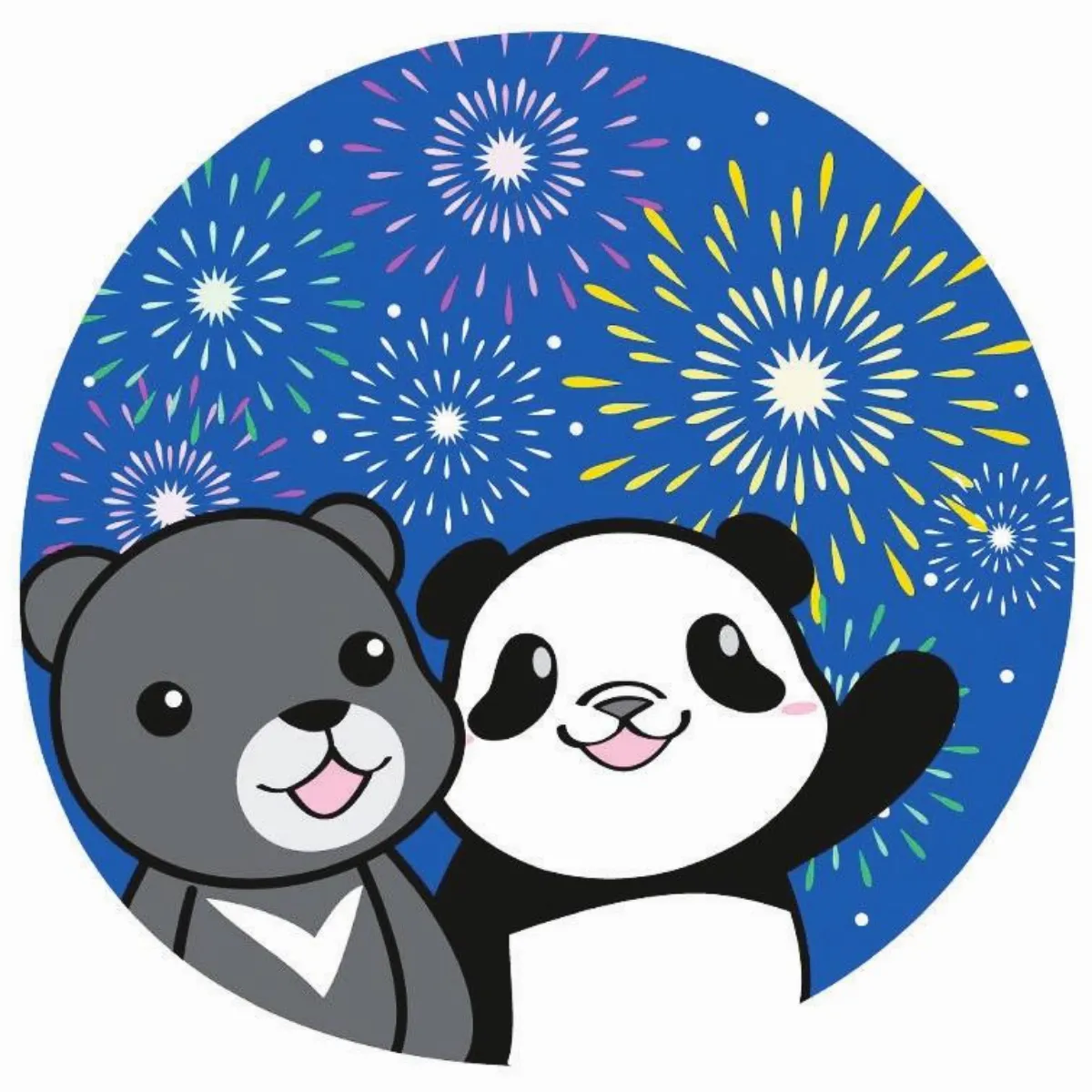 Line貼圖雙熊萌翻天