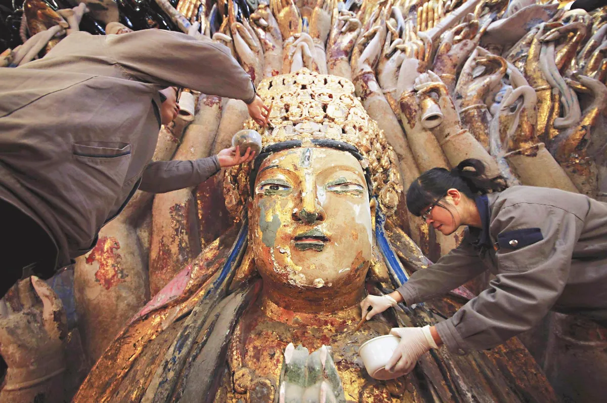 寶頂山千手觀音 明年修復完工