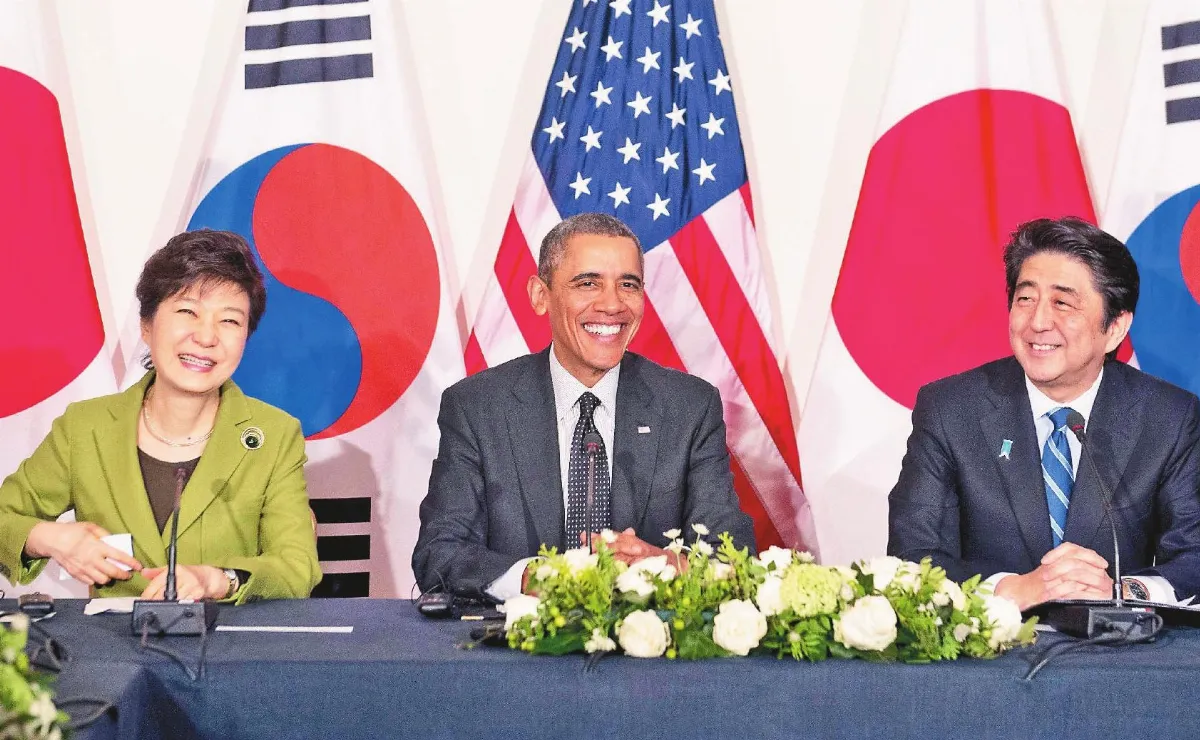 美日韓峰會安倍、朴槿惠首破冰