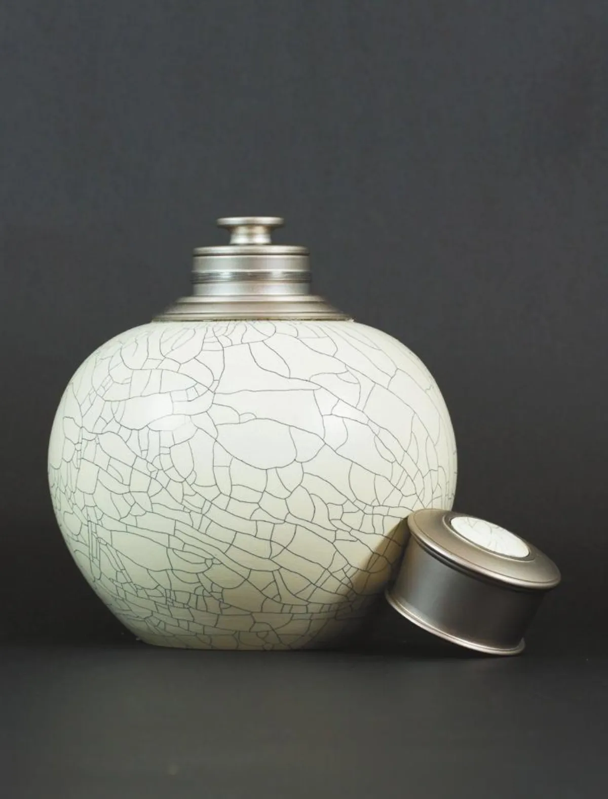 【瓷心禪藝‧陶藝創作展】 蜜瓜紋茶葉罐