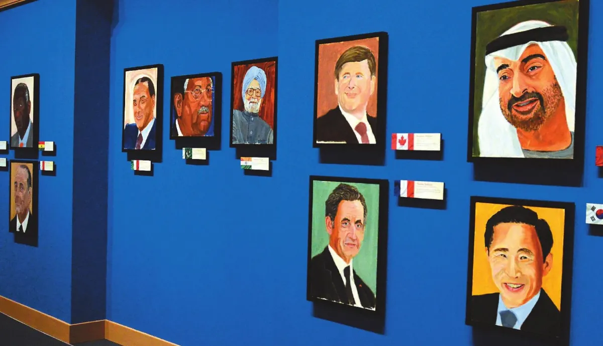 小布希開畫展各國領袖當麻豆
