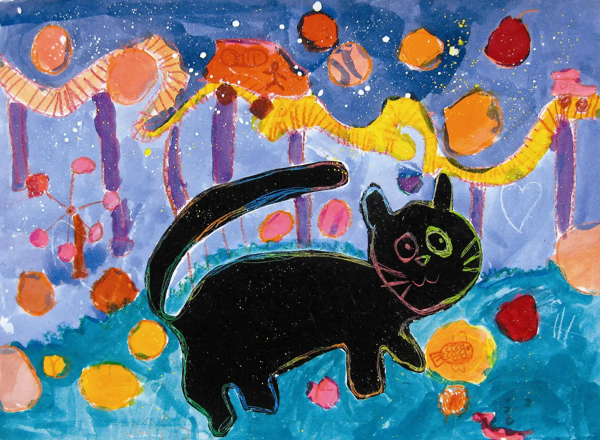 快樂塗鴉簿 黑貓玩趣