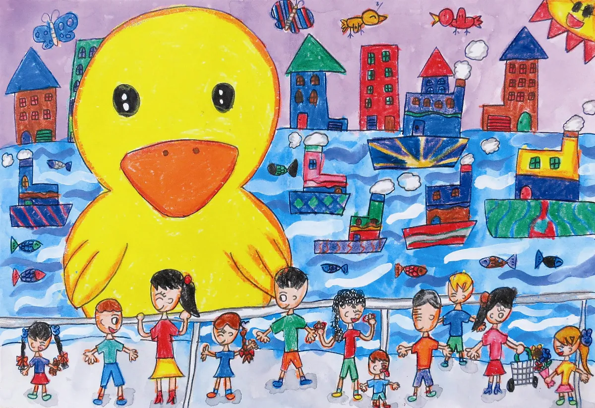 快樂塗鴉簿 基隆鴨鴨