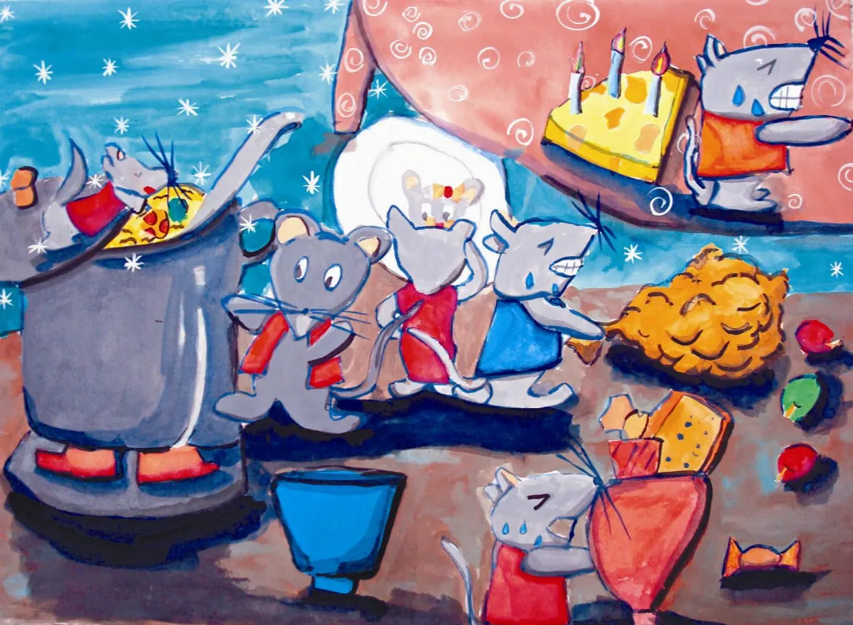 快樂塗鴉簿 老鼠的晚餐