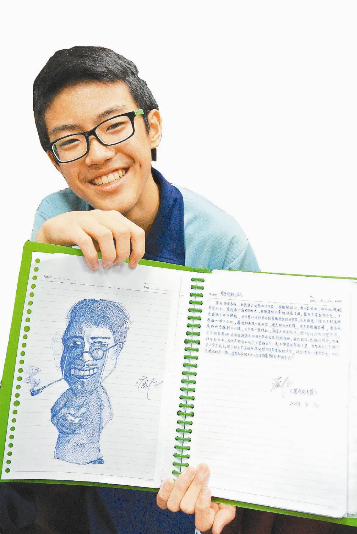 勤寫札記 選為作文範例 清楚論述+宏觀視野 寫作滿級分