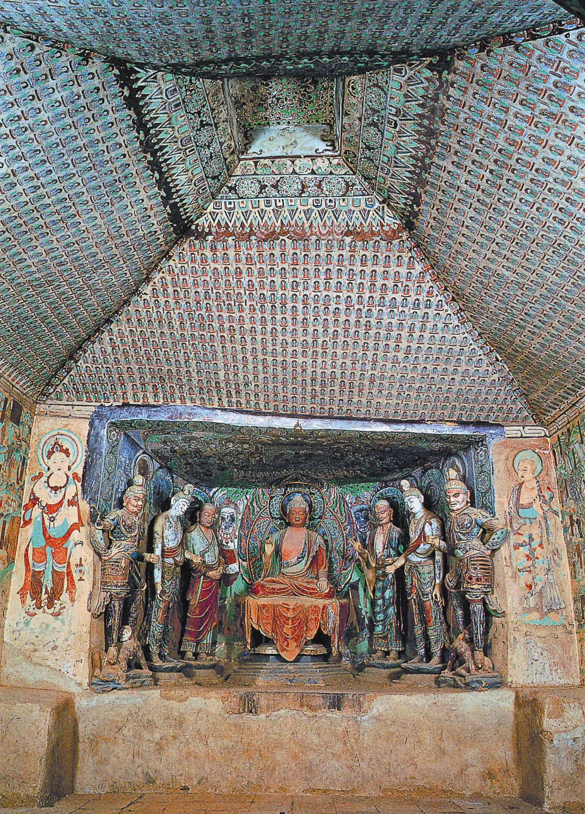 【世界佛教美術圖說大辭典‧石窟卷】 佛殿窟—莫高窟第45窟