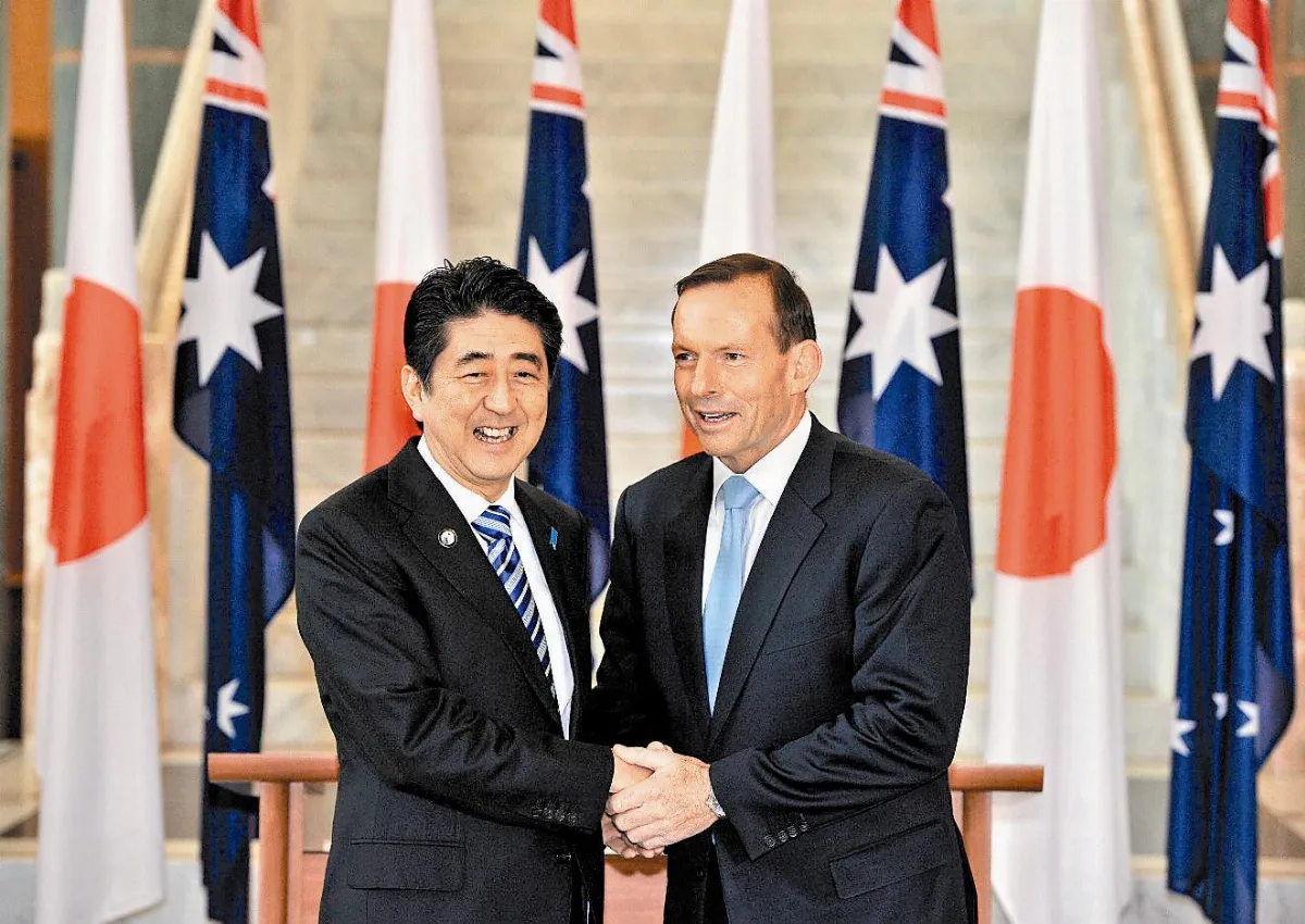 大打防衛牌與能源牌 安倍訪澳 簽防禦和自貿協定