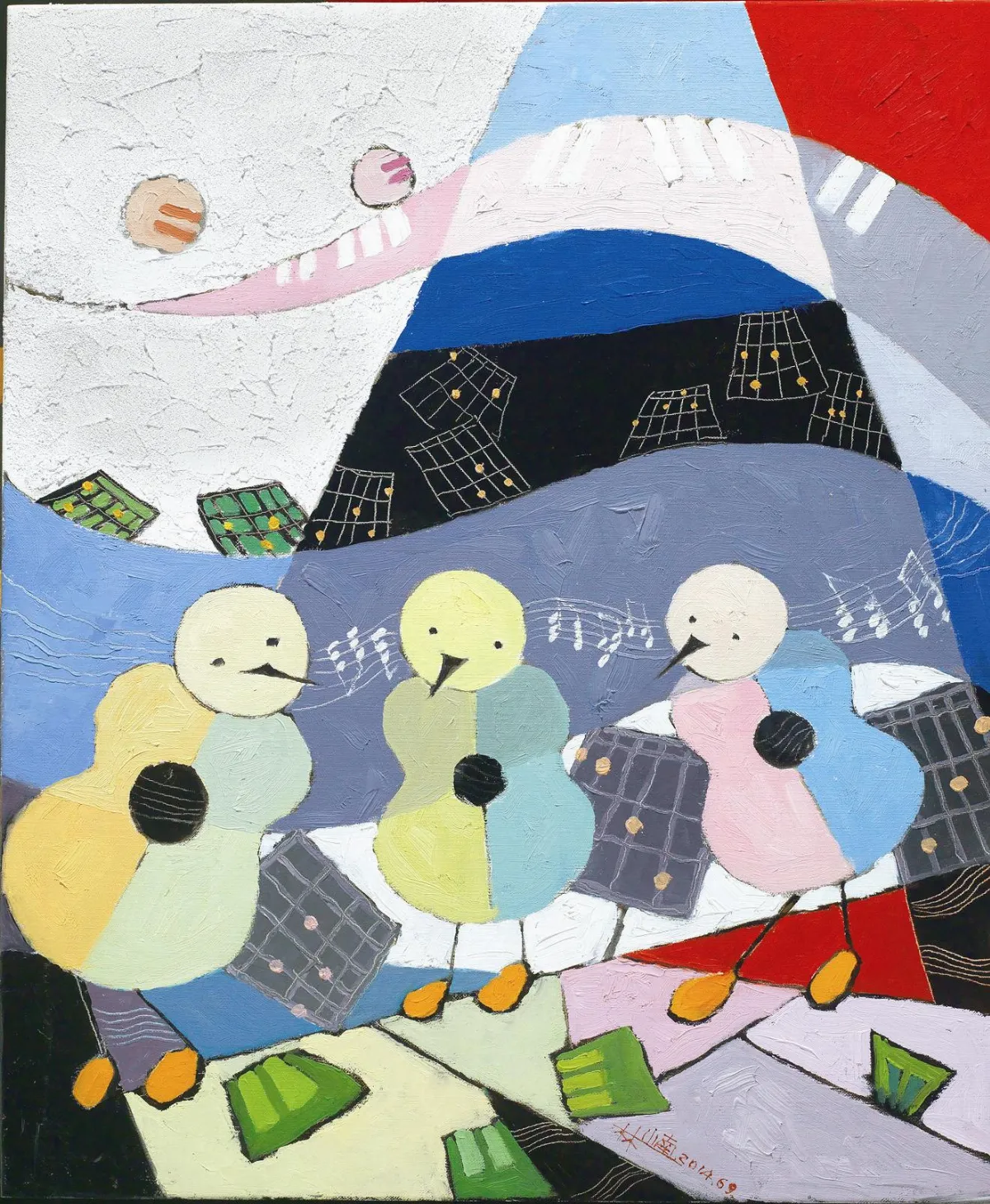 【林小南油畫創作個展─色彩的旋律】吉他鳥三重唱