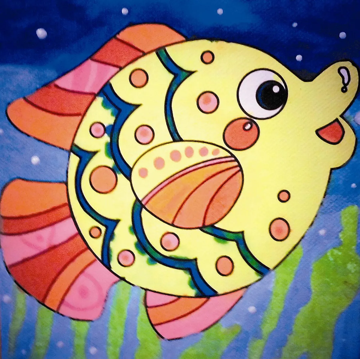 快樂塗鴉簿 魚兒水中游