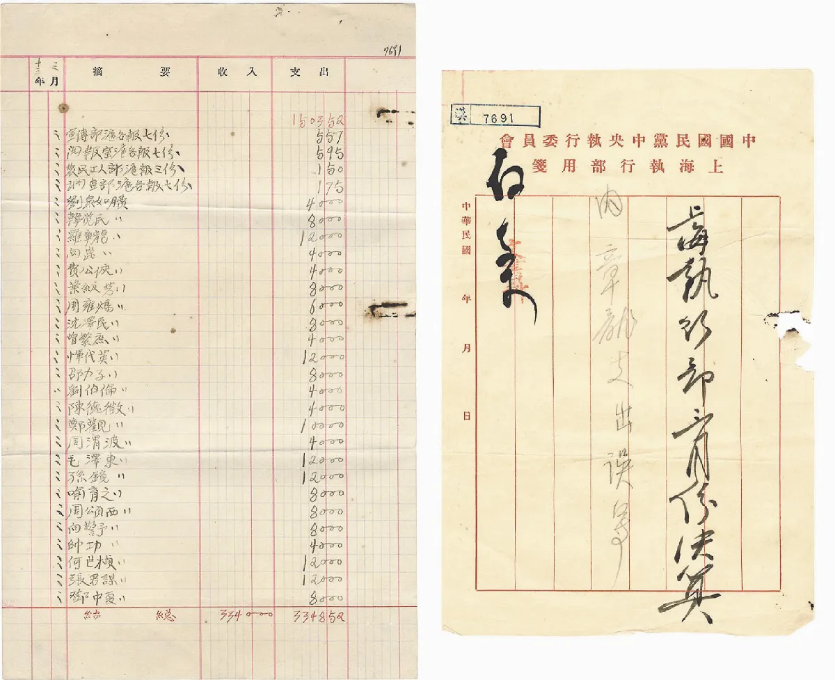 毛澤東 領過國民黨薪水