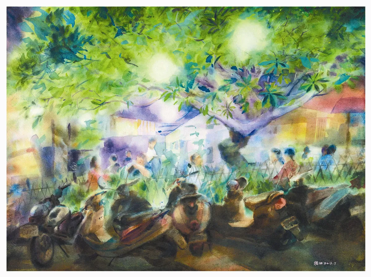 【春芽夏蔭‧許德麗水彩畫展】 景苑之夜