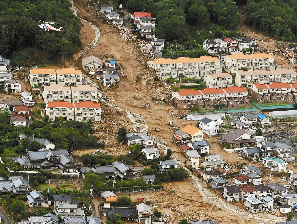 天災頻仍 廣島豪雨土石流 至少36死