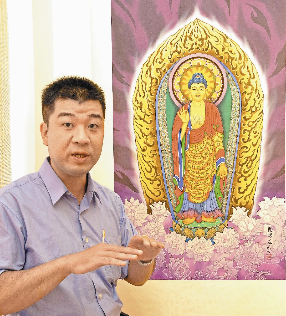 意外車禍 促兒承襲父慧松佛畫