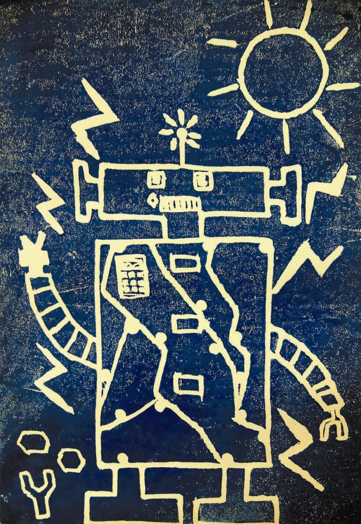 快樂塗鴉簿 機器人版畫