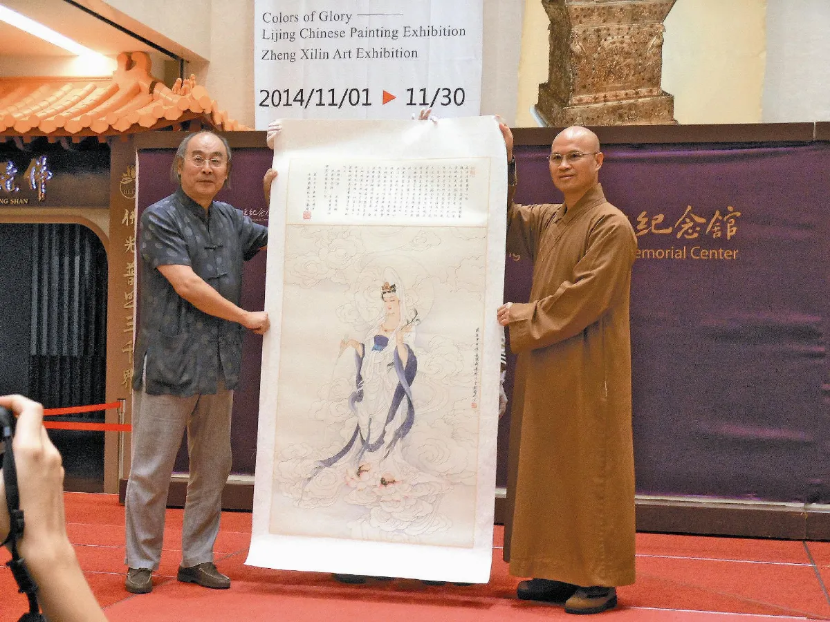 佛陀發光 鄭希林礪金畫佛館展出