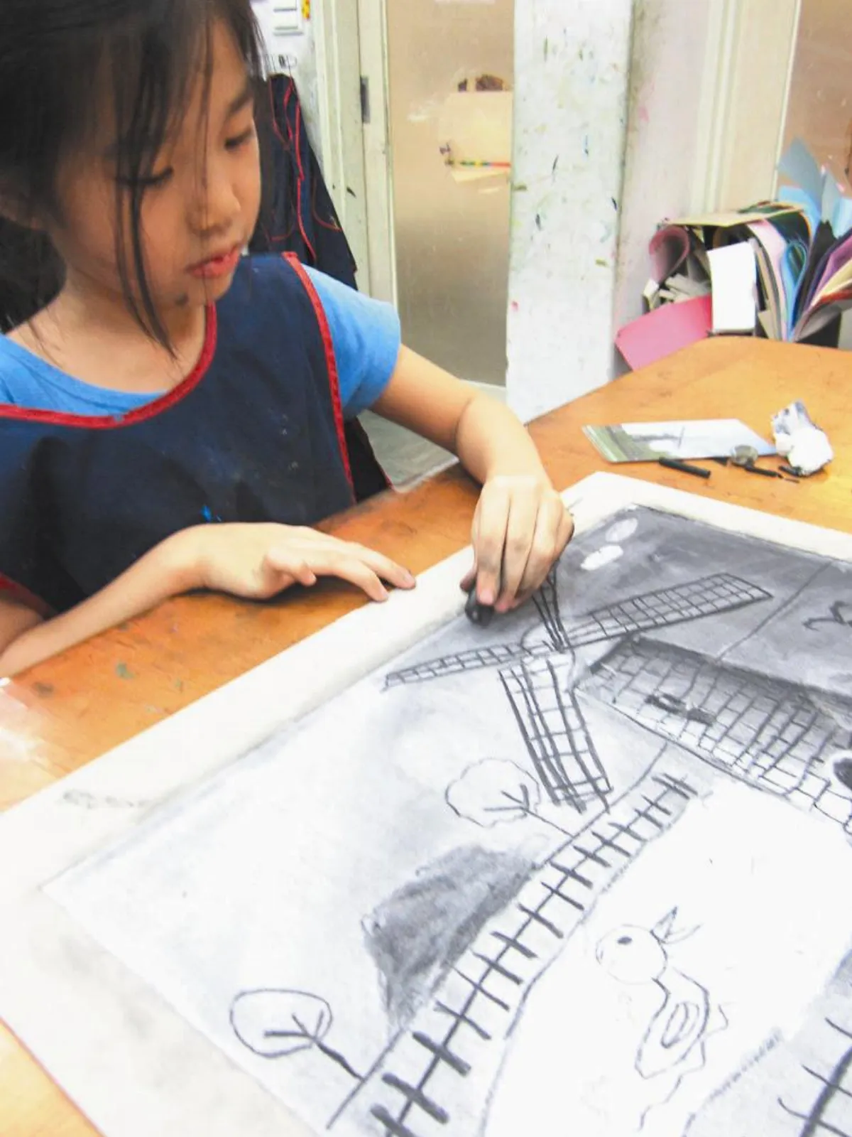 童畫天地 炭筆基礎描繪─風車
