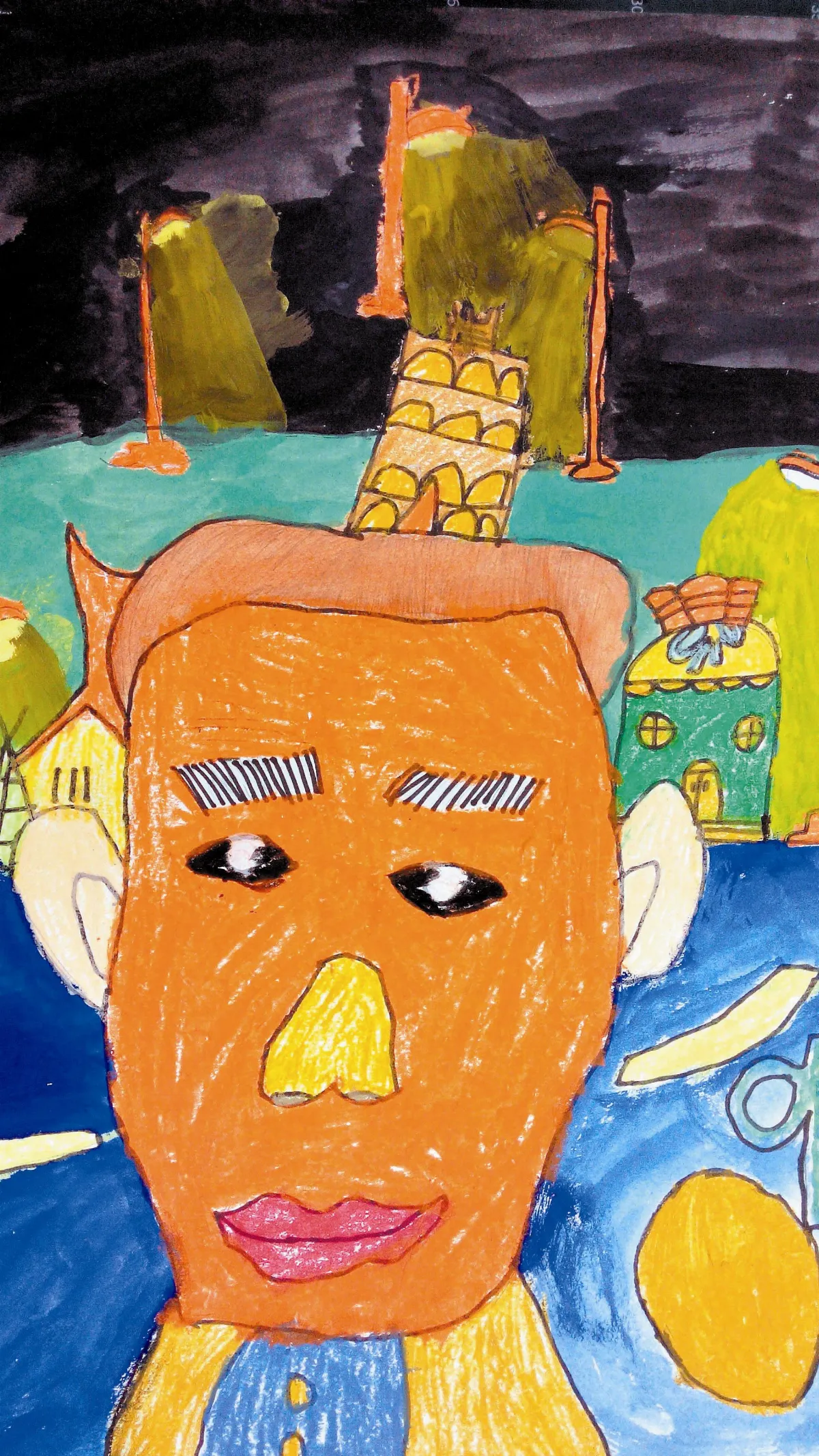 快樂塗鴉簿 站在路燈下