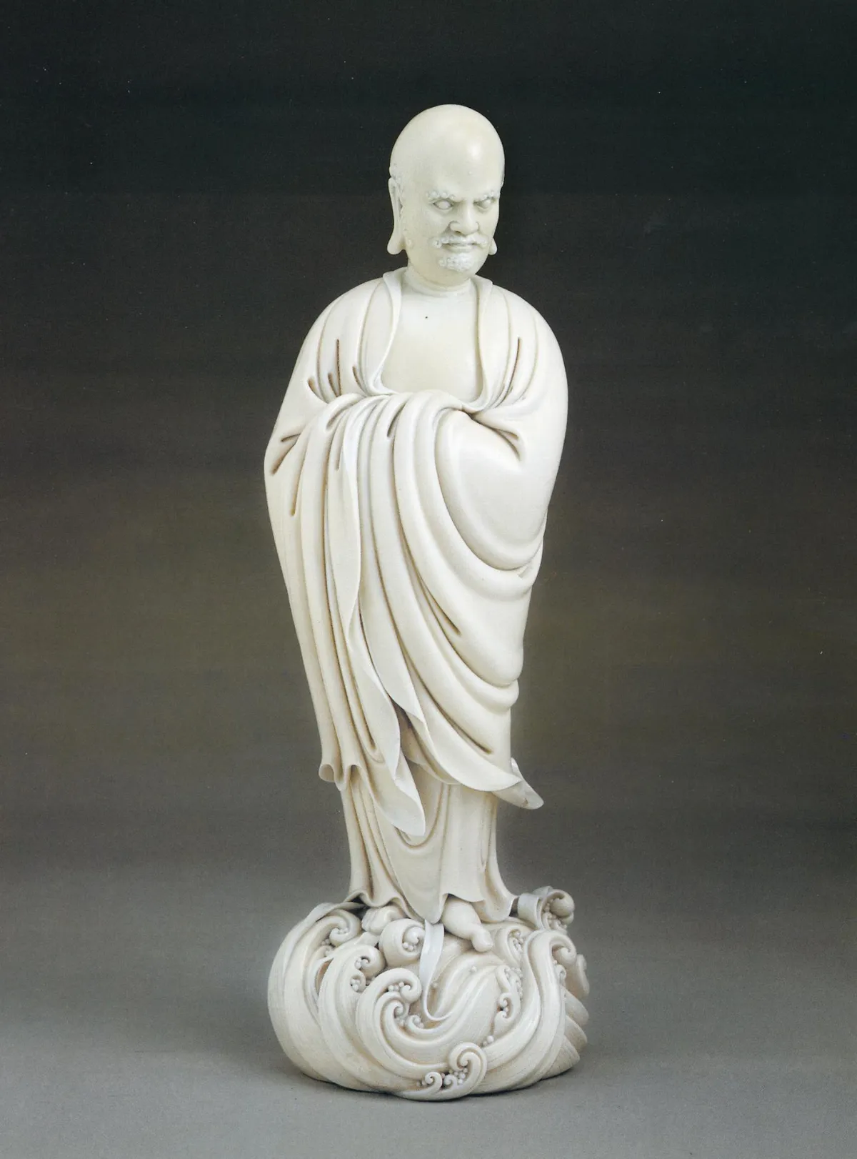 【世界佛教美術圖說大辭典．工藝卷】白瓷達摩像