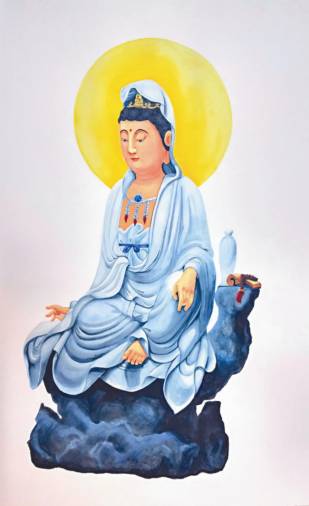 畫觀音繪聖母 父子攜手覺有情
