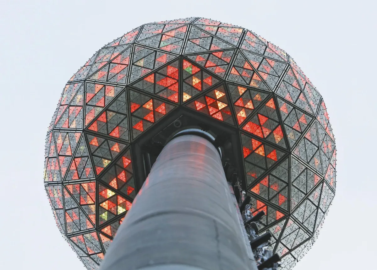 時報廣場 百萬人等待水晶球空降