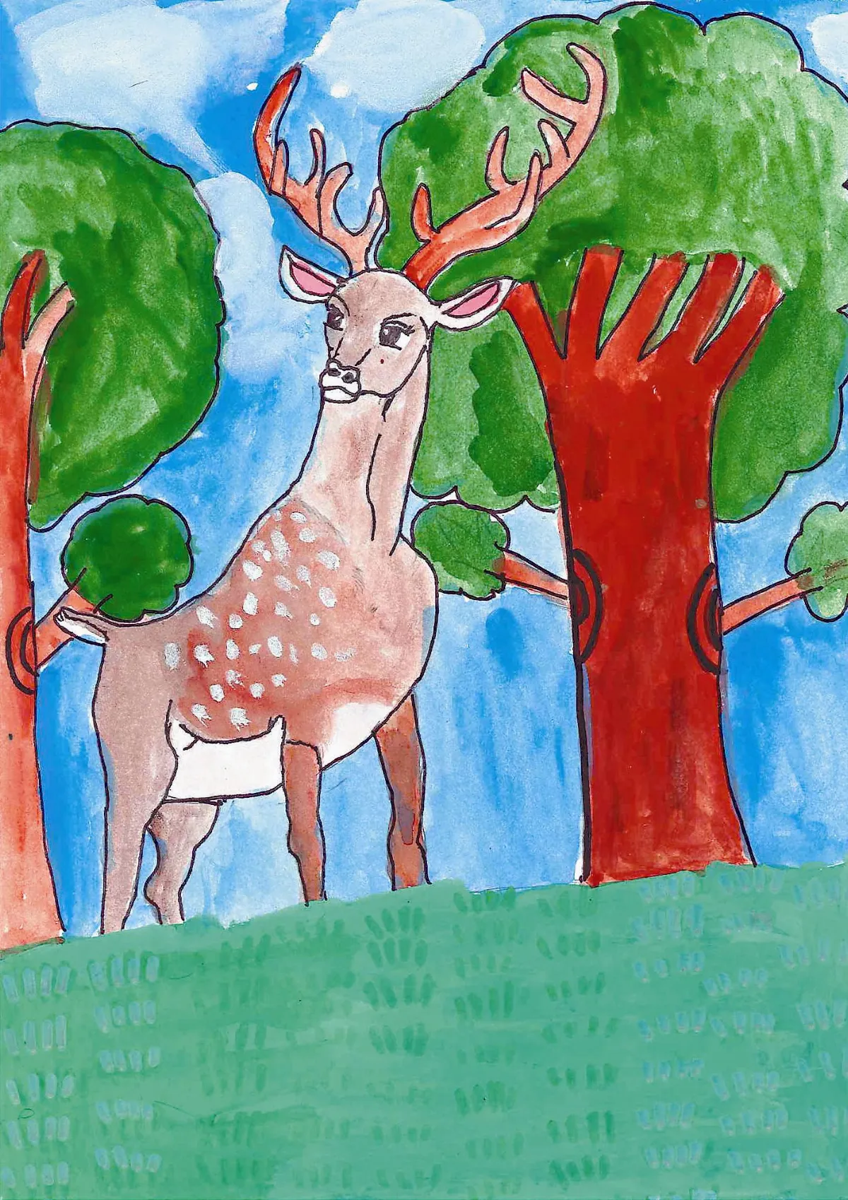 快樂塗鴉簿 雄壯的鹿