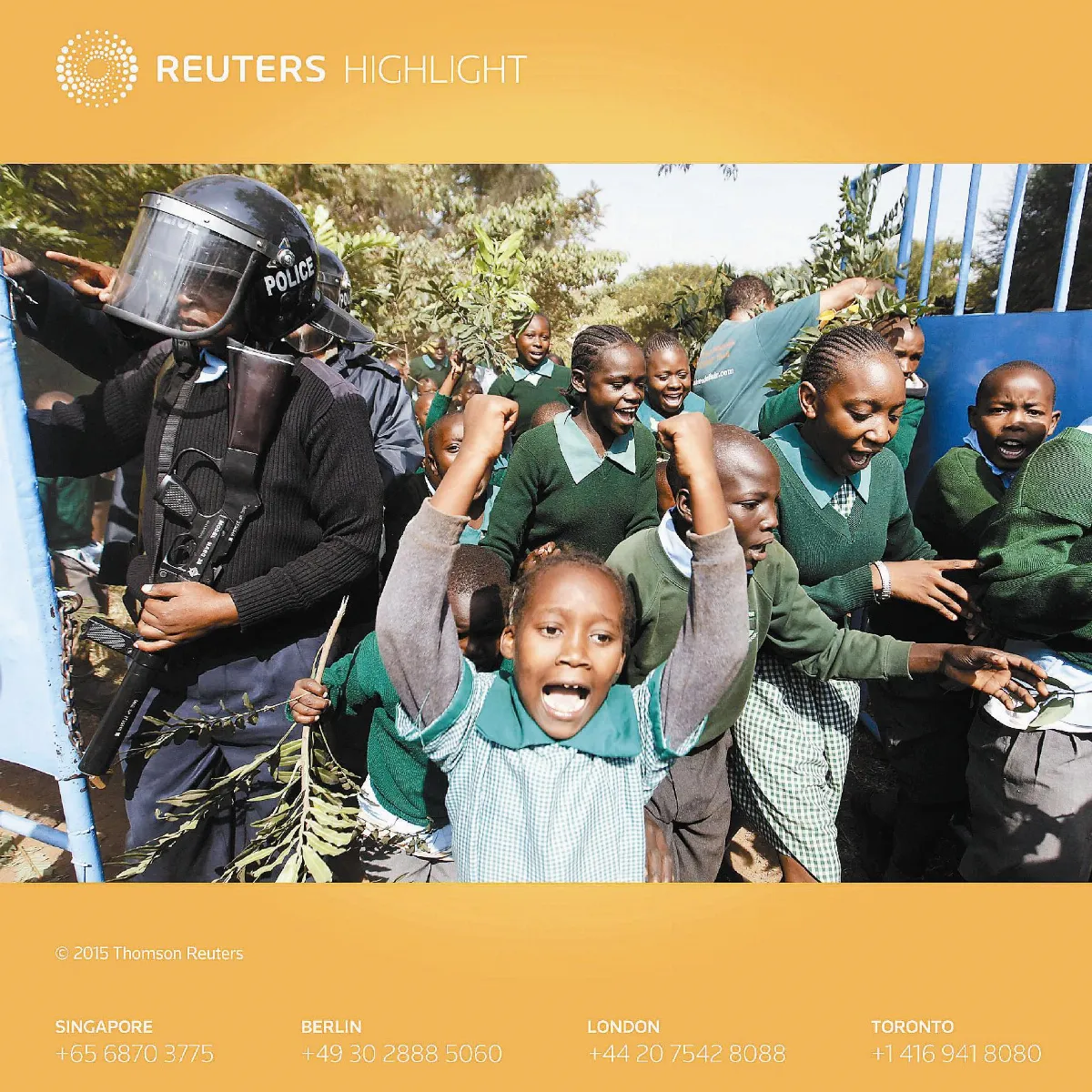 肯亞學童占領操場 警催淚彈鎮壓