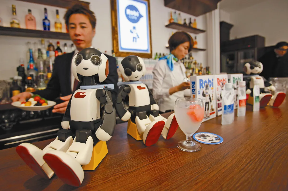 貓頭鷹、機器人 伴您品咖啡