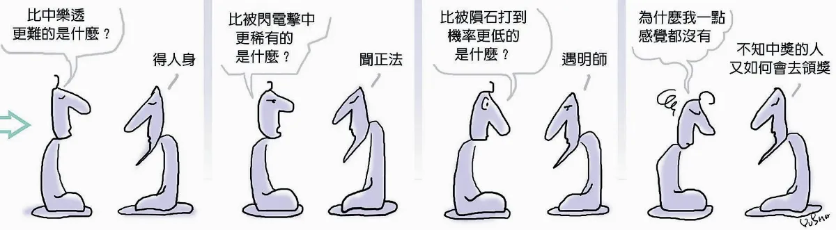 參禪參纏 頭獎沒人領