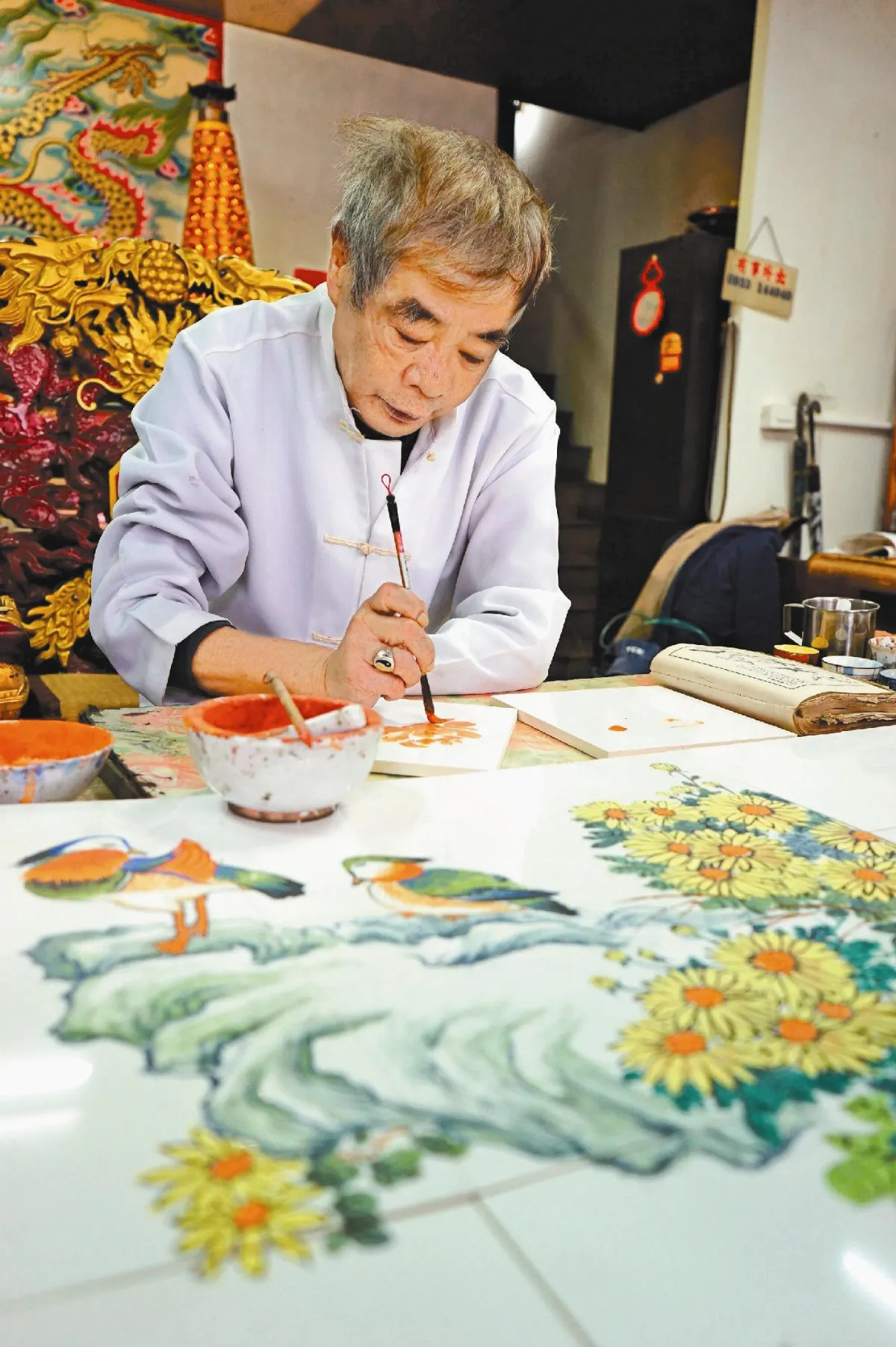 顏文伯燒畫磚絕活  提報無形文化資產