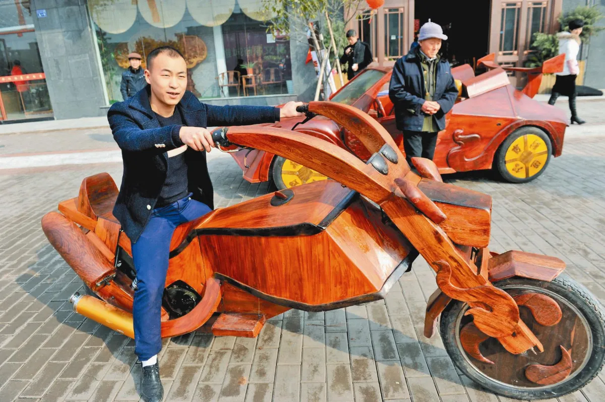 木製摩托車 超炫