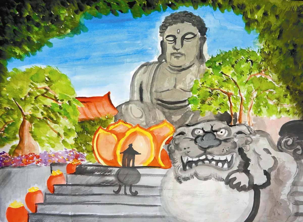 快樂塗鴉簿 八卦山大佛