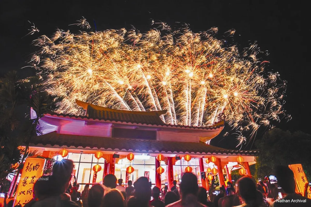 慈恩寺園遊會 宿霧電視台採訪