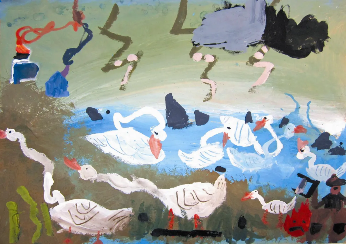 快樂塗鴉簿 鵝群