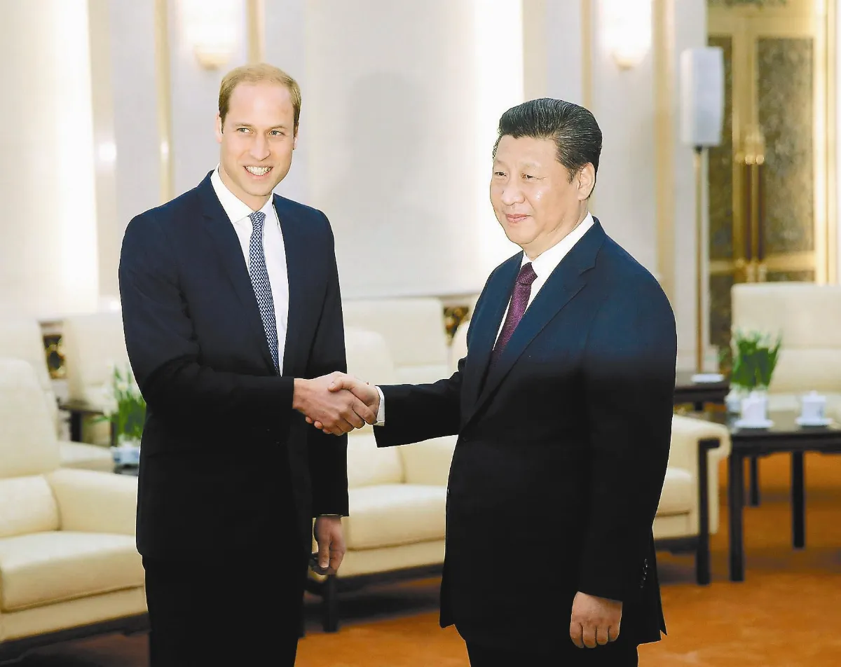 威廉王子晤習近平 足球經搏感情