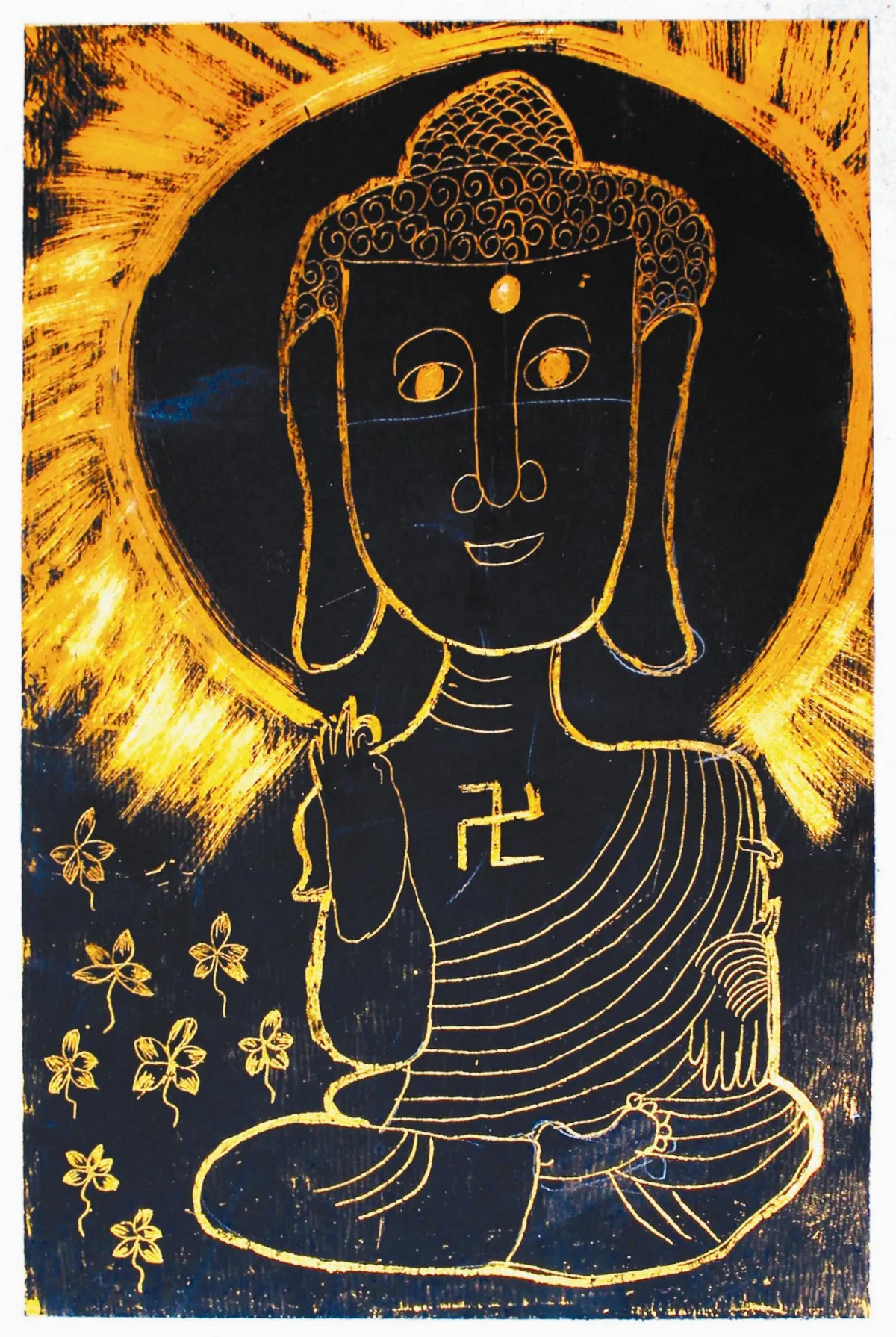 童畫天地 佛像金屬線性創作