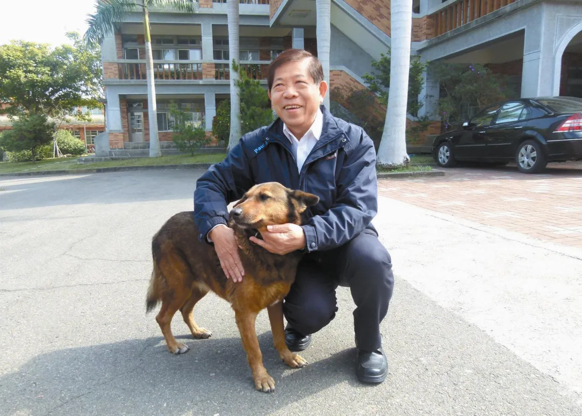 等一個人，咖啡 老友退休  老狗暴瘦等著他