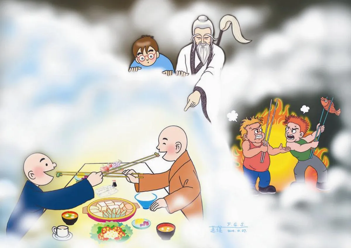 星雲說喻 天堂地獄的筷子