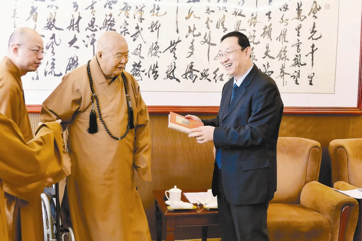 星雲大師、陸文化部長 共話交流