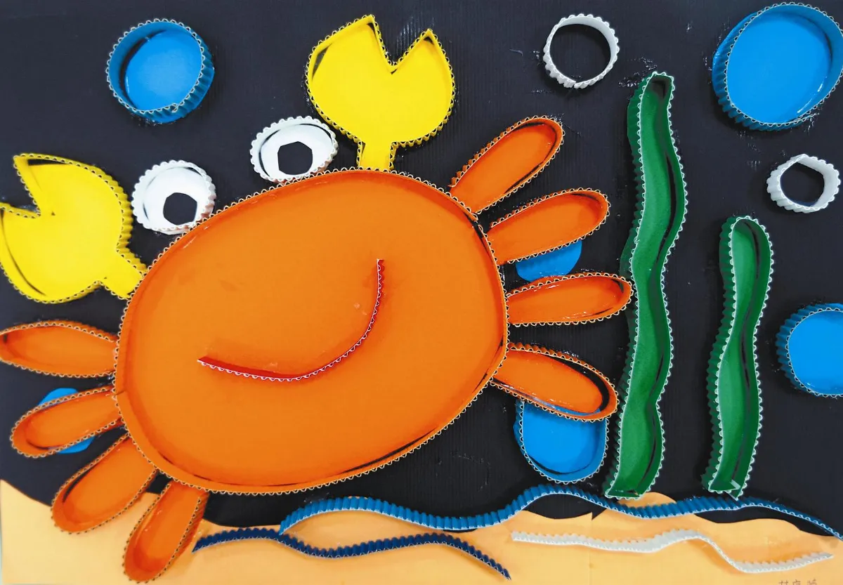 紙藝 大螃蟹 林庭萱新竹縣上智小學六年忠班