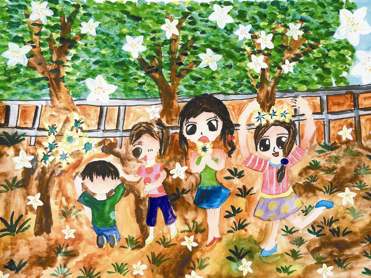 快樂塗鴉簿 美麗的柚子花