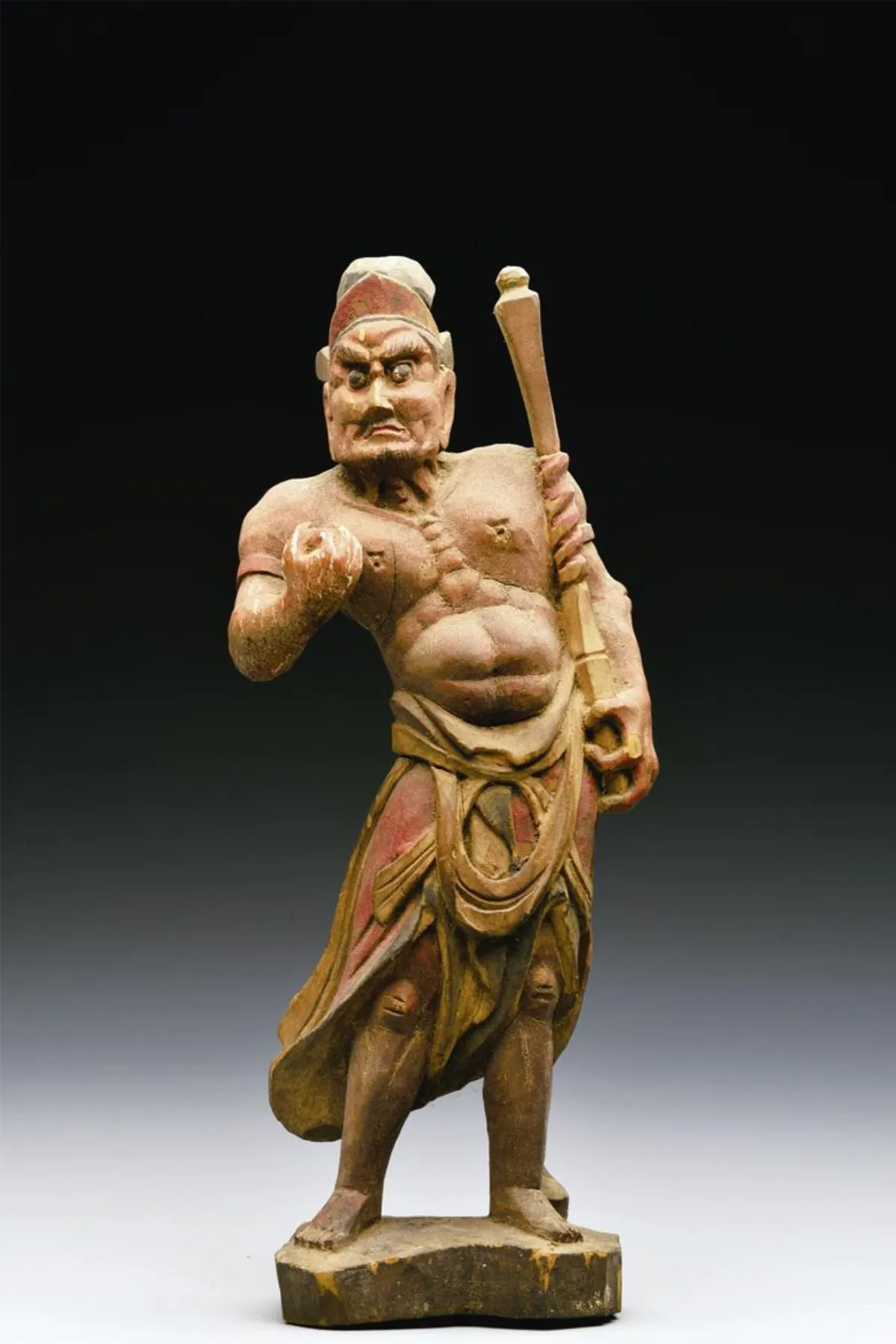 【佛光普照──河北幽居寺塔石佛暨佛塔寶藏藝術展】 木雕彩繪力士