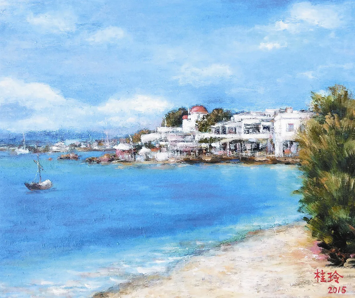 浮世畫框 希臘海畔