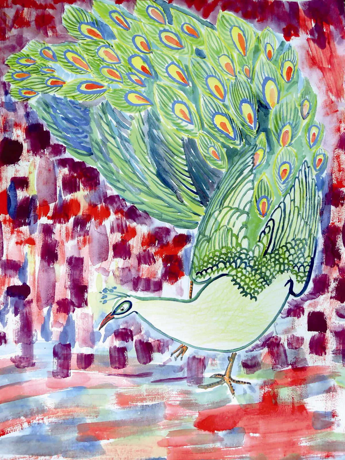 快樂塗鴉簿 孔 雀