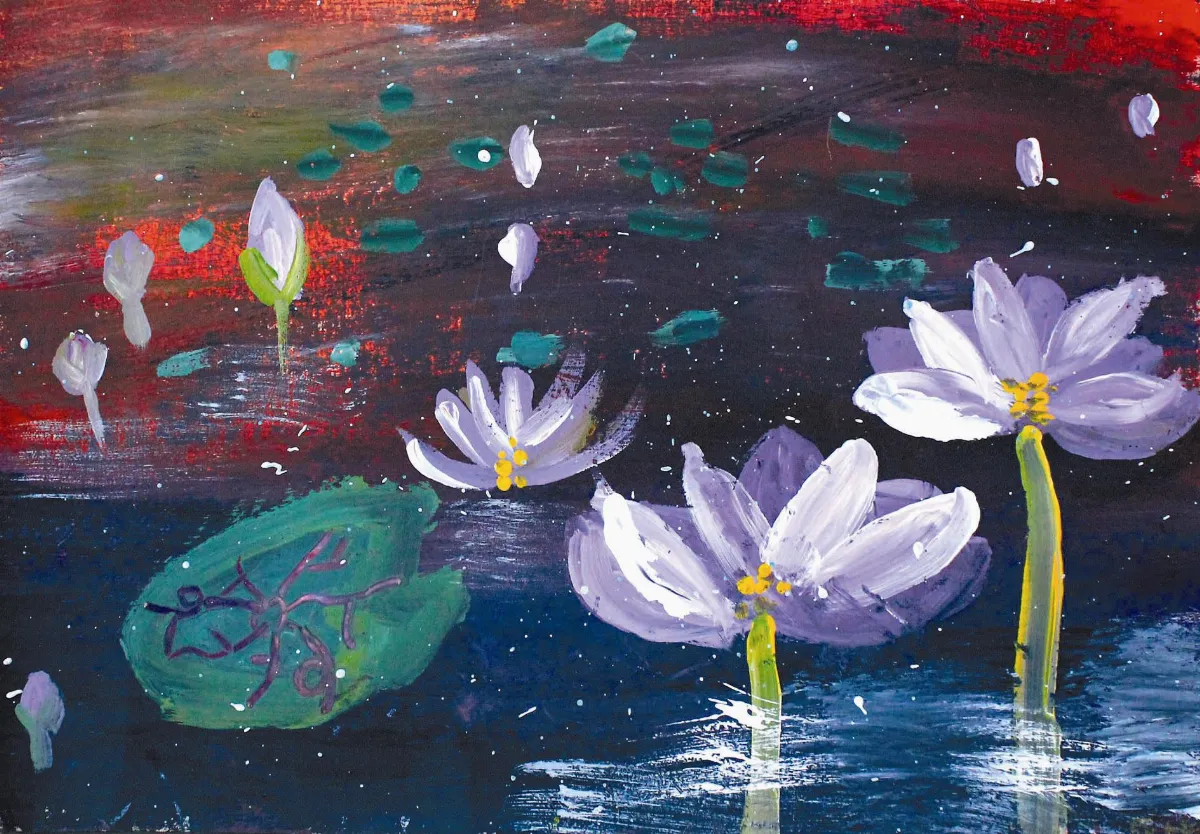 快樂塗鴉簿 蓮花綻開