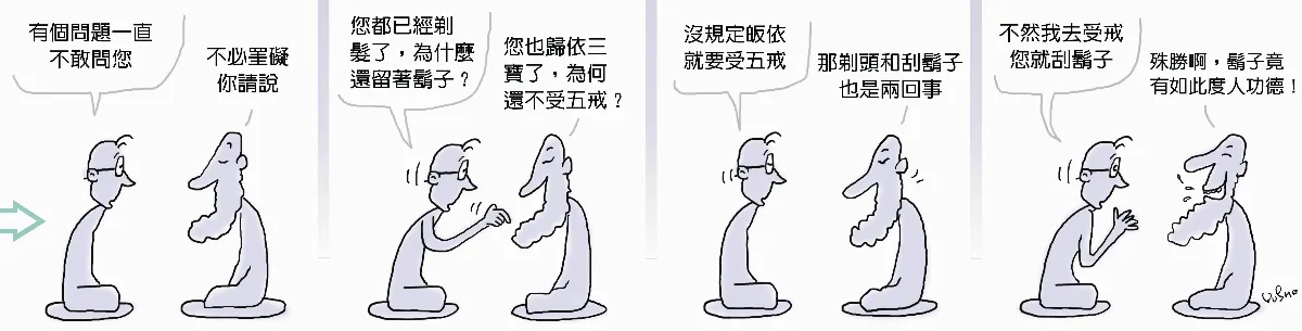 參禪參纏   剃髮與刮鬍子
